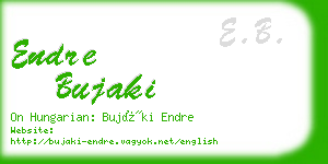 endre bujaki business card